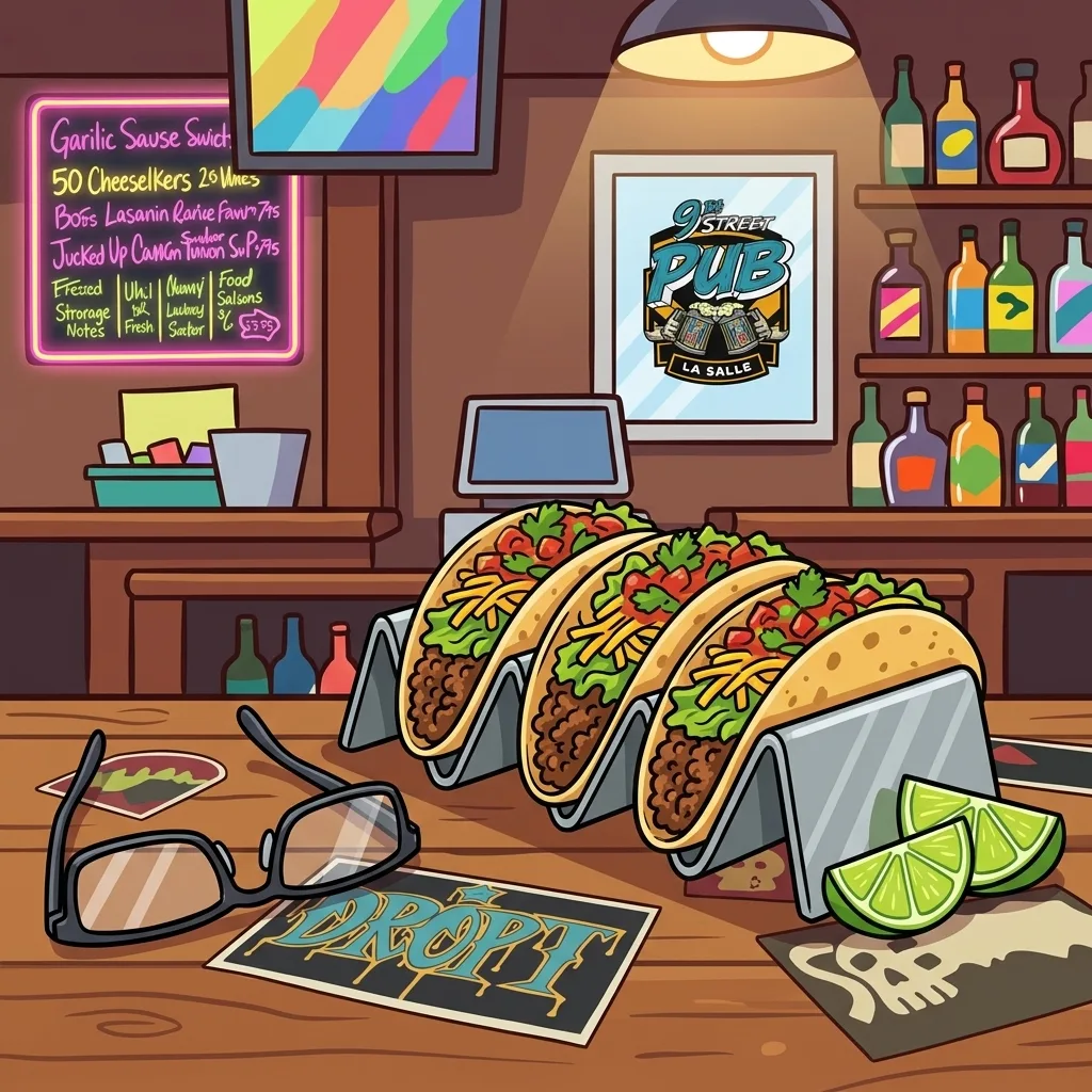 Street-style tacos in a metal holder